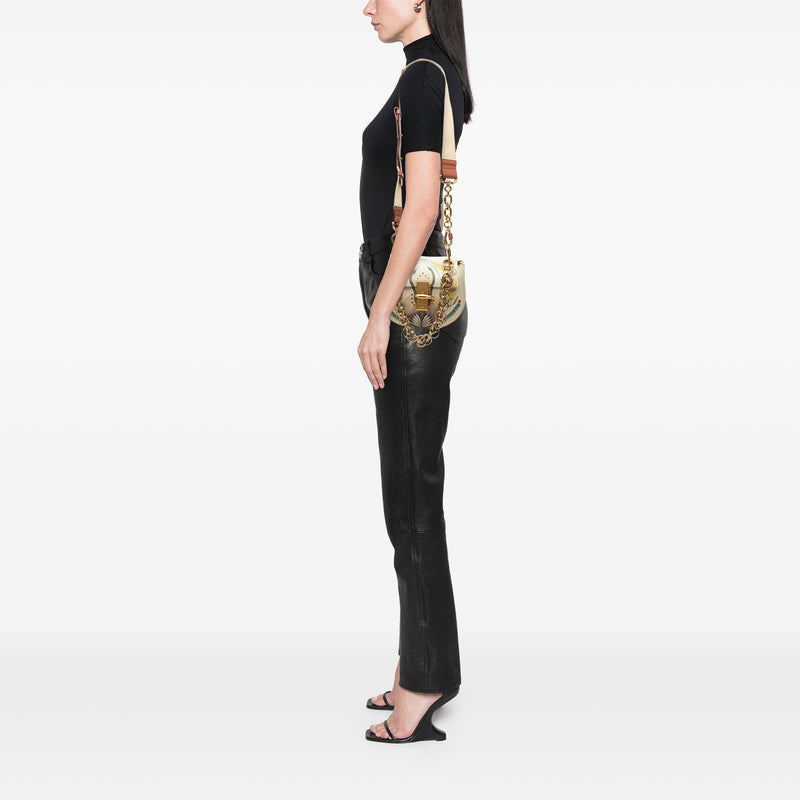 Mini Printed Leather Drew Bijou Satchel - Image 6