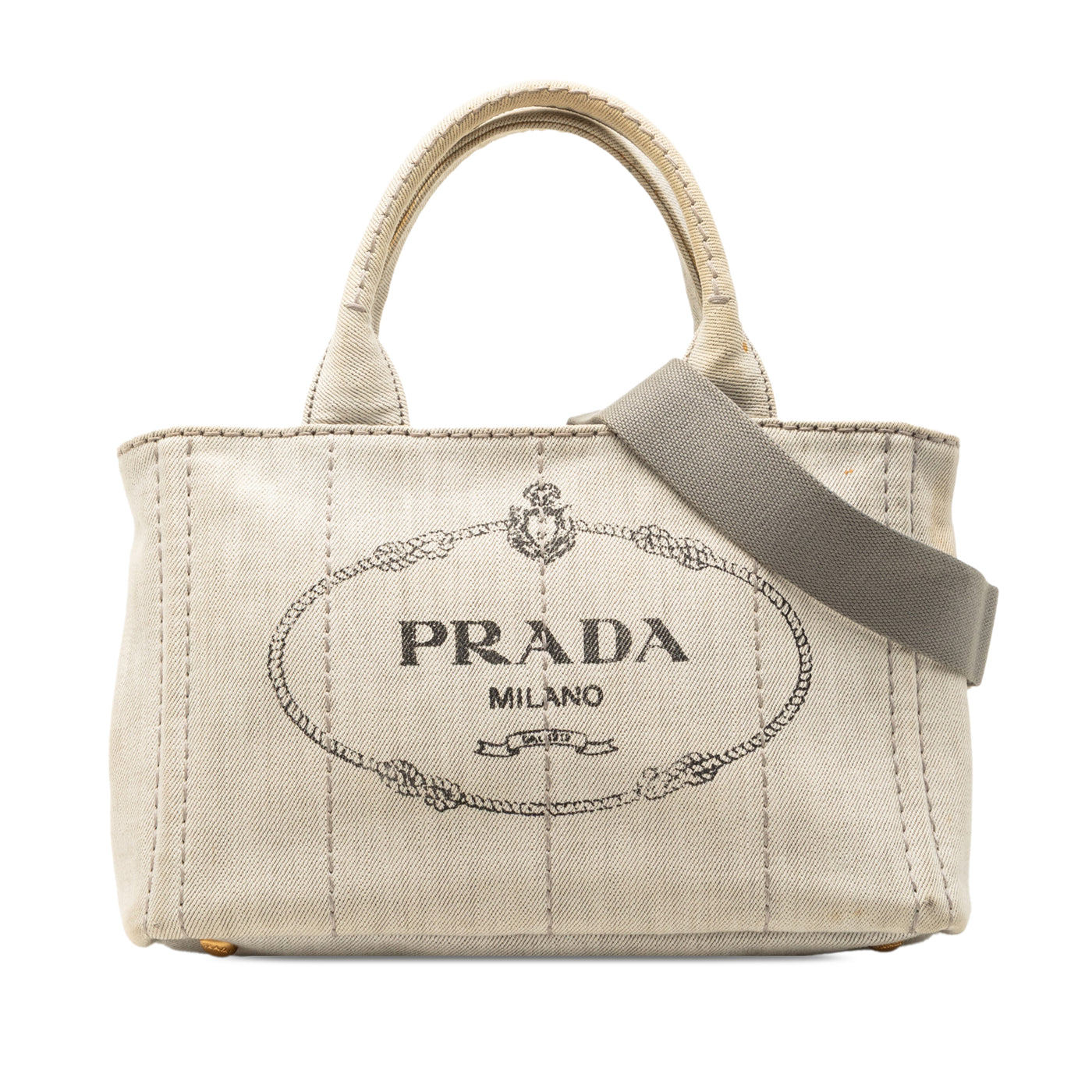 Small Denim Canapa Logo Satchel - Image 1
