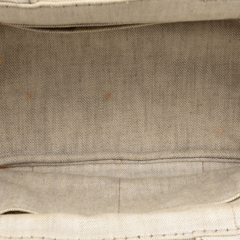Small Denim Canapa Logo Satchel - Image 4