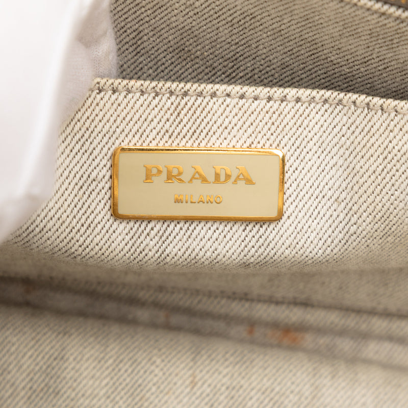 Small Denim Canapa Logo Satchel - Image 5