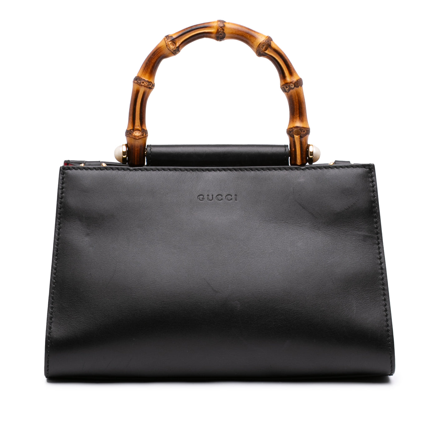 Mini Nappa Bamboo Web Nymphaea Top Handle Bag - Image 1