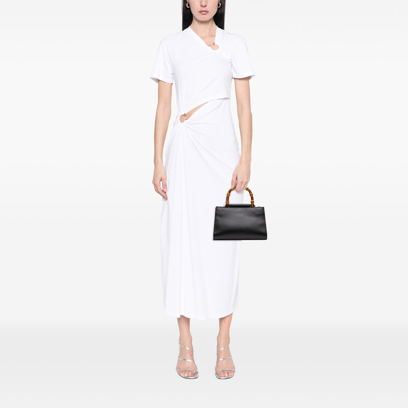 Mini Nappa Bamboo Web Nymphaea Top Handle Bag - Image 7