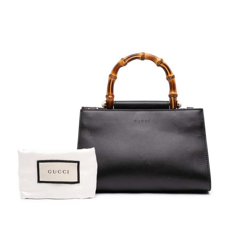 Mini Nappa Bamboo Web Nymphaea Top Handle Bag - Image 8