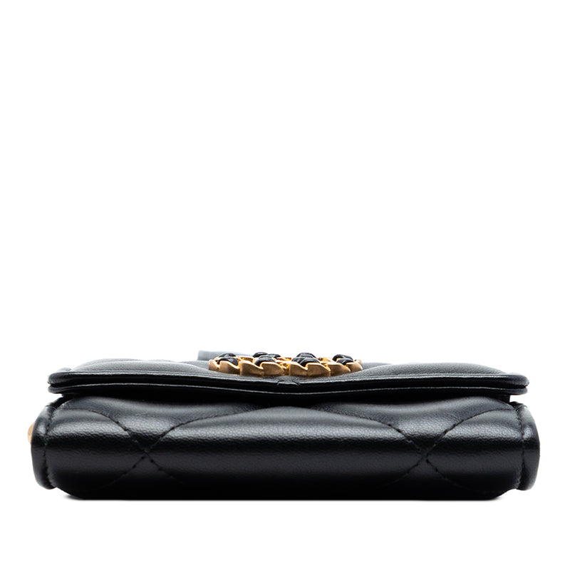 Quilted Lambskin 19 Flap Coin Purse With Chain - Image 3
