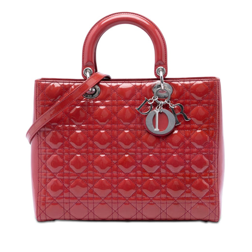 Large Patent Cannage Lady Dior - Image 1