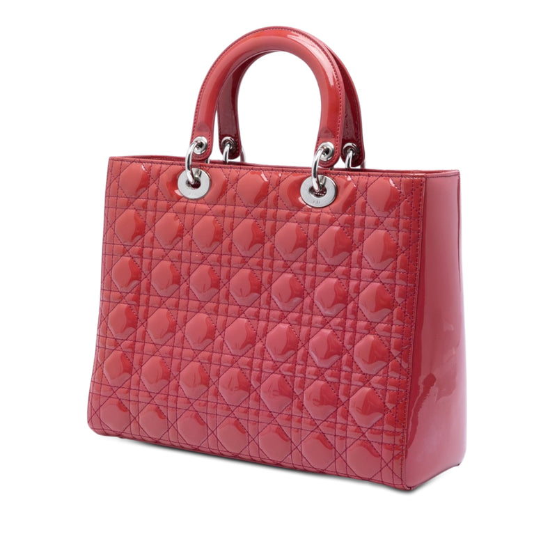 Large Patent Cannage Lady Dior - Image 2