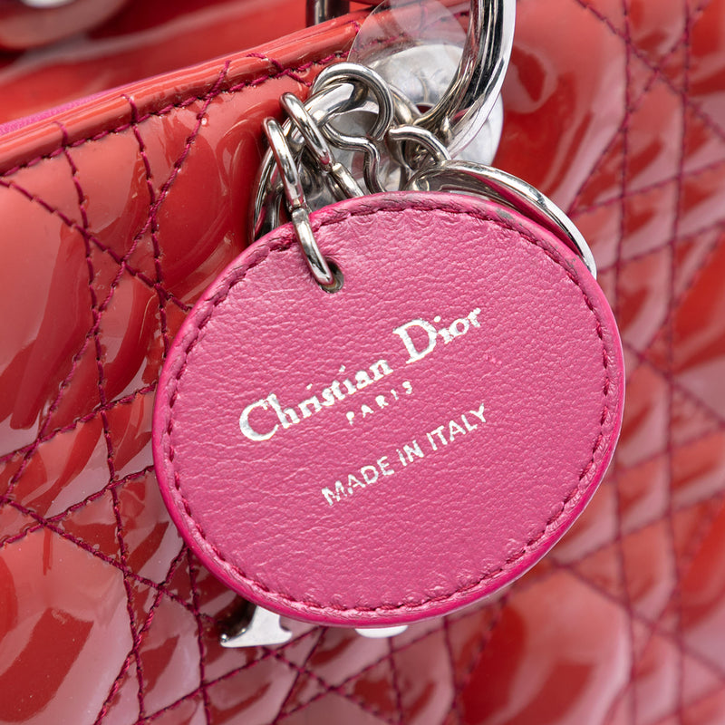 Large Patent Cannage Lady Dior - Image 5