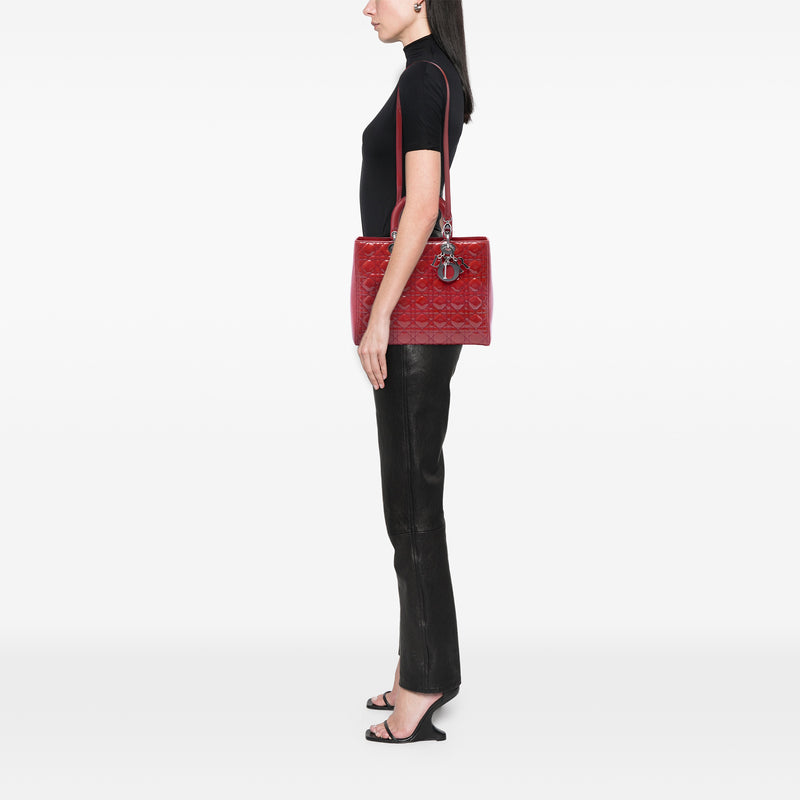 Large Patent Cannage Lady Dior - Image 6