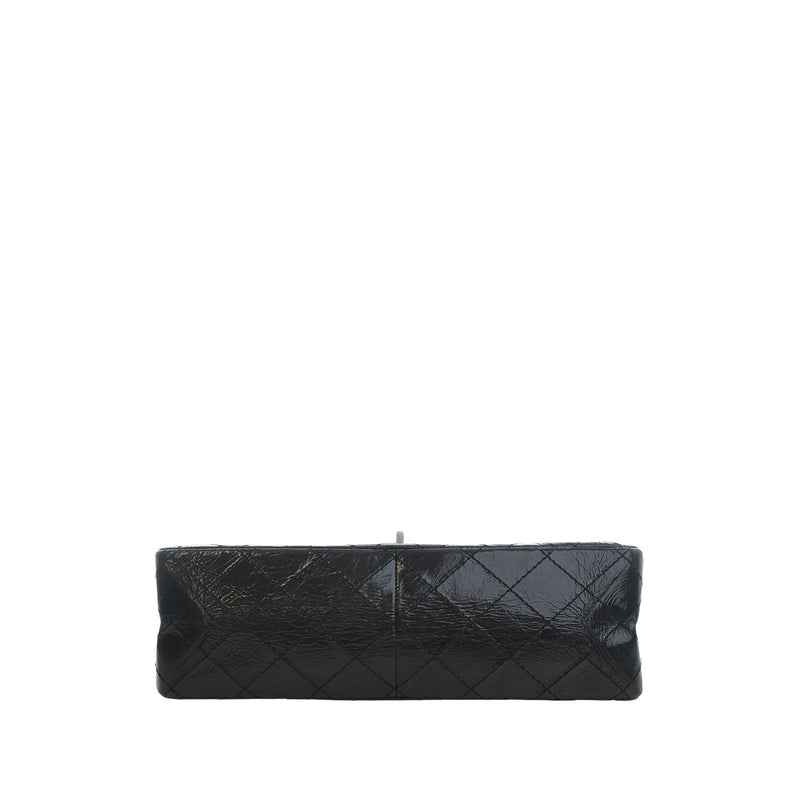 Glazed Quilted Aged Calfskin So Black Reissue 2.55 Double Flap 226 - Image 3