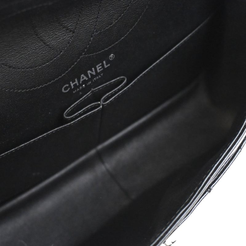 Glazed Quilted Aged Calfskin So Black Reissue 2.55 Double Flap 226 - Image 4
