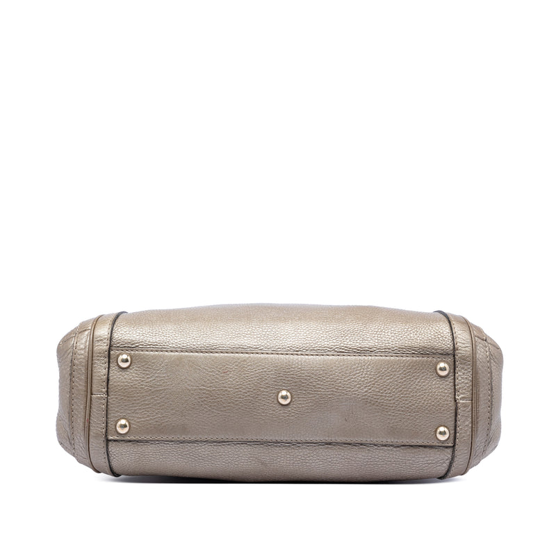 Metallic Pebbled Calfskin Bella Satchel - Image 3