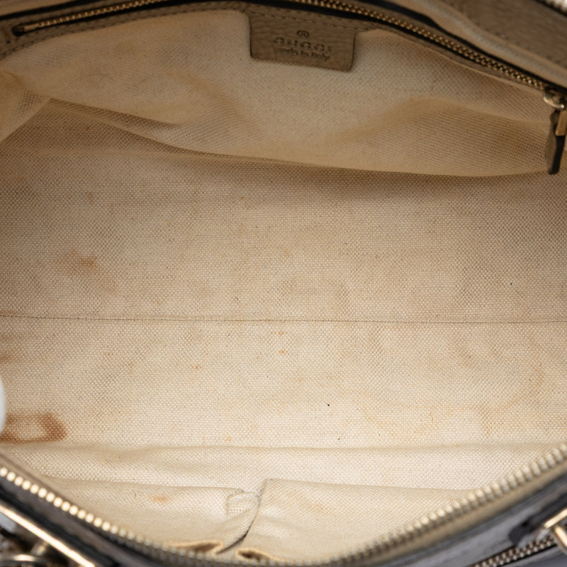 Metallic Pebbled Calfskin Bella Satchel - Image 4