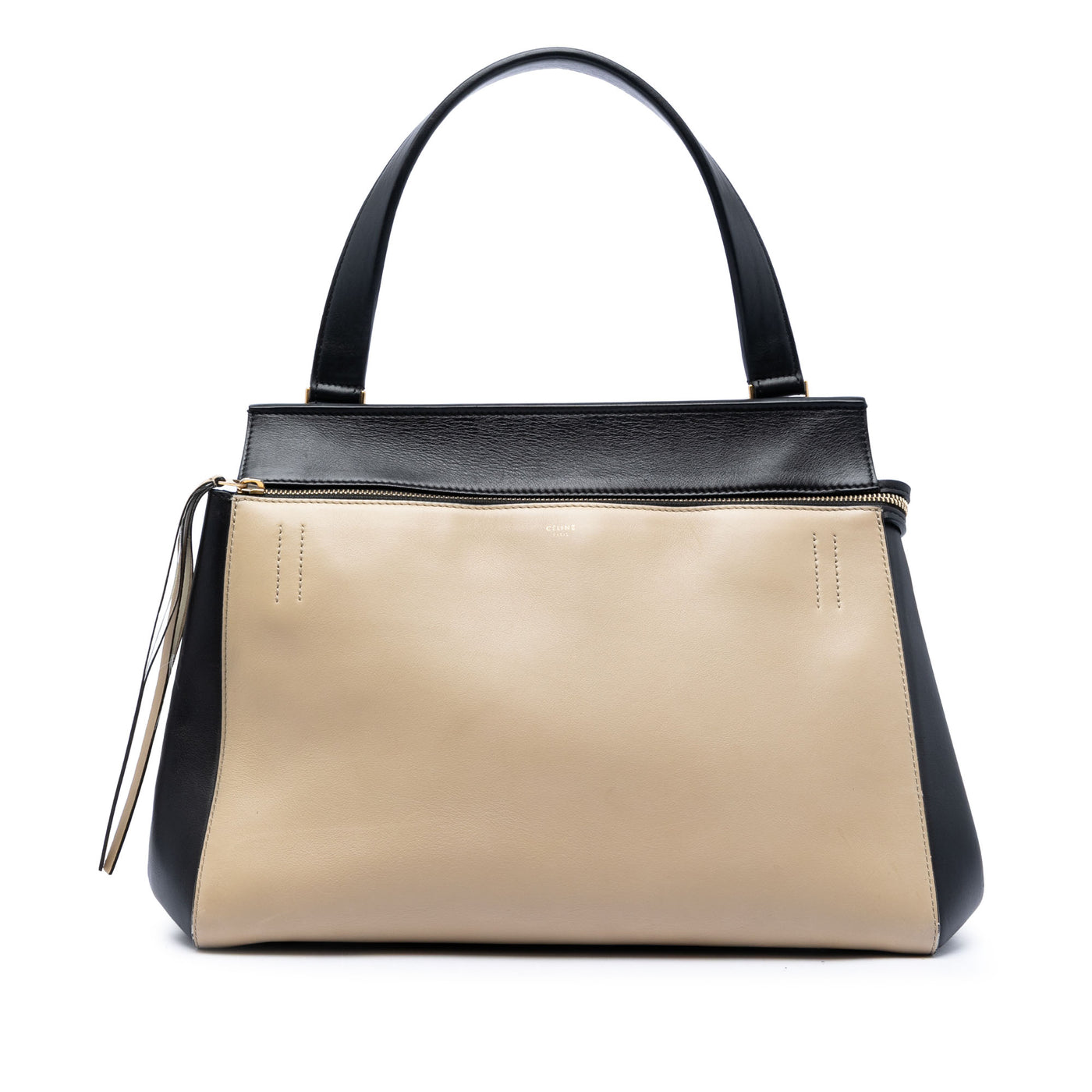 Medium Bicolor Leather Edge Handbag - Image 1