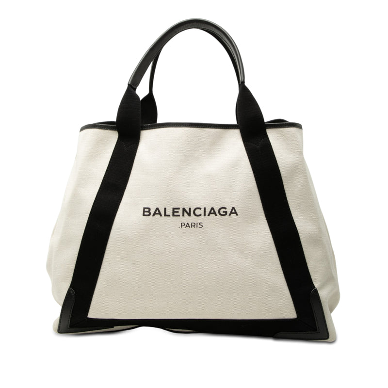 Canvas Navy Cabas Tote M