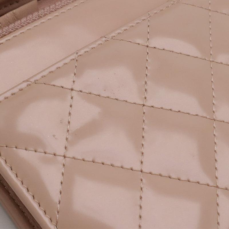 Quilted Patent Boy Wallet on Chain - Image 5