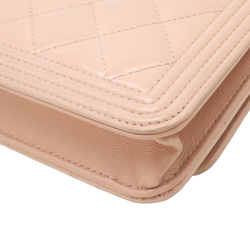 Quilted Patent Boy Wallet on Chain - Image 7