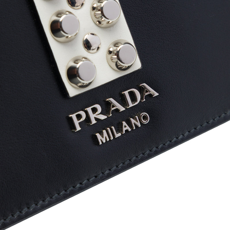 City Calfskin and Saffiano Studded Elektra Crossbody - Image 5