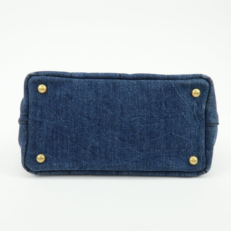 Prada Canapa Convertible Denim Blue Denim_jeans Bag