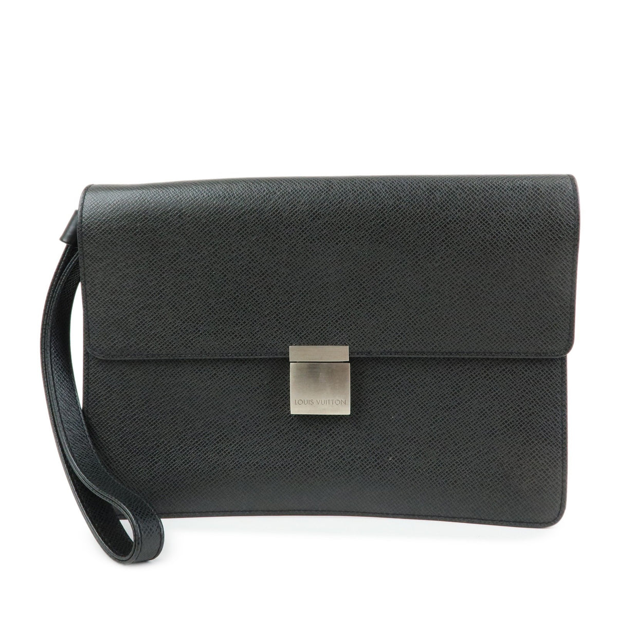 Louis Vuitton Selenga Pochette Taiga Leather Black Bag