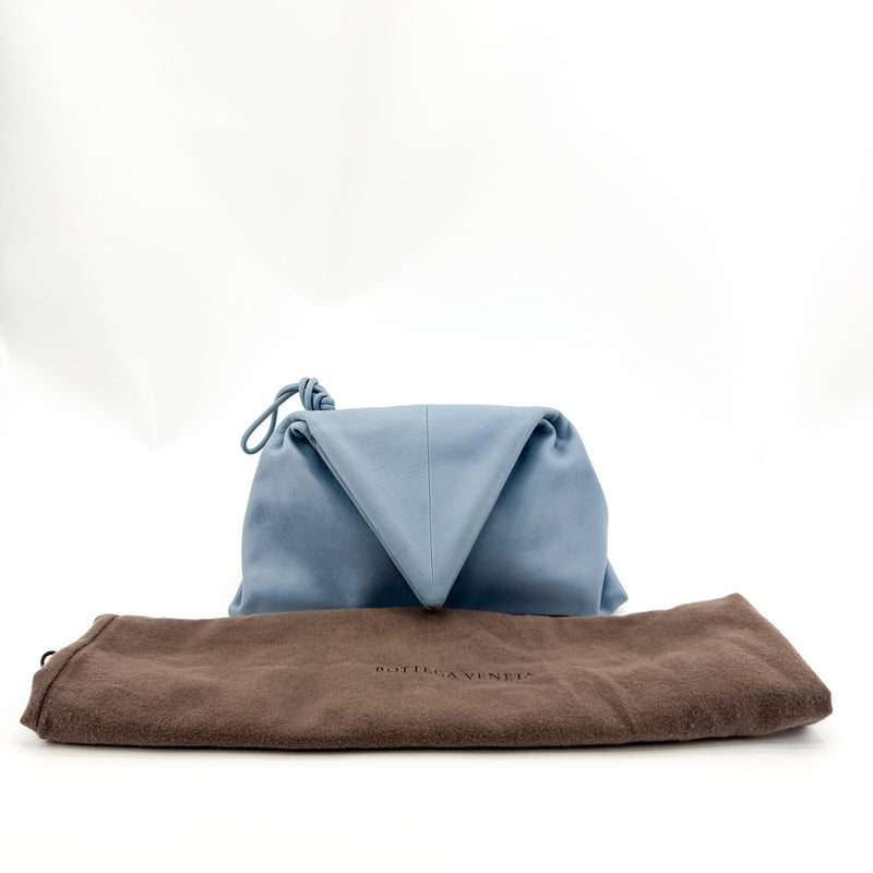 Bottega Veneta Bv Trine Fold Clutch Leather Blue
