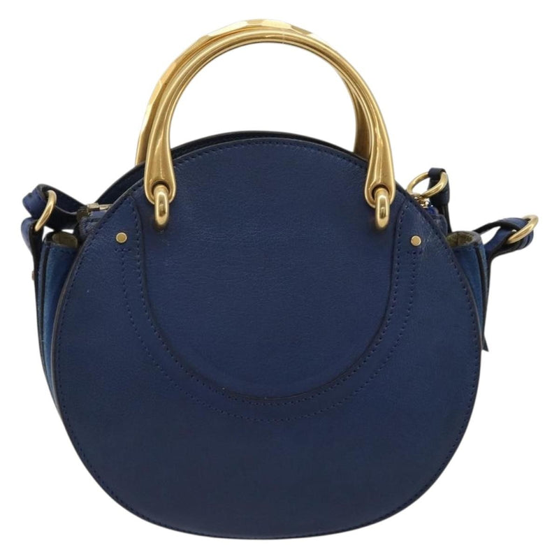 Chloe Pixie Leather And Suede Blue Bag