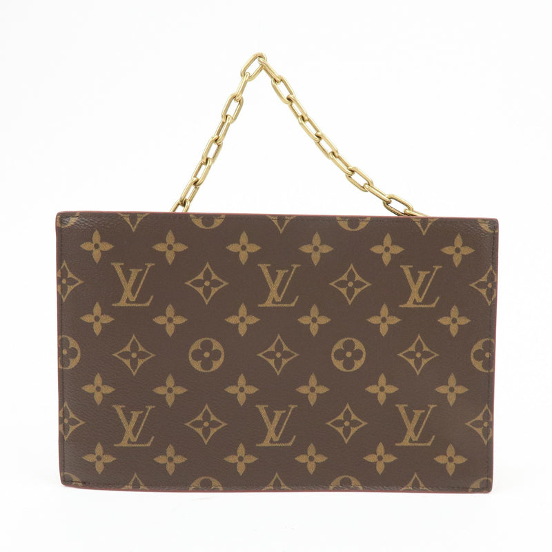 Louis Vuitton Legacy Chain Clutch Monogram Canvas Brown