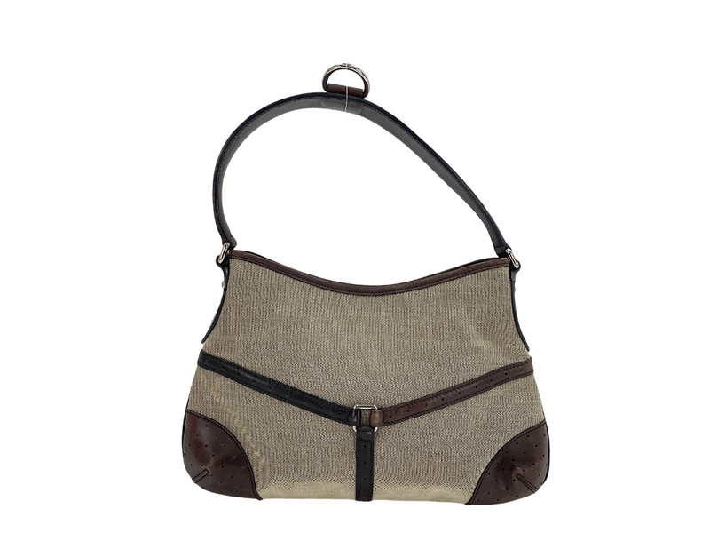 Gucci Reins Web Canvas Brown Bag