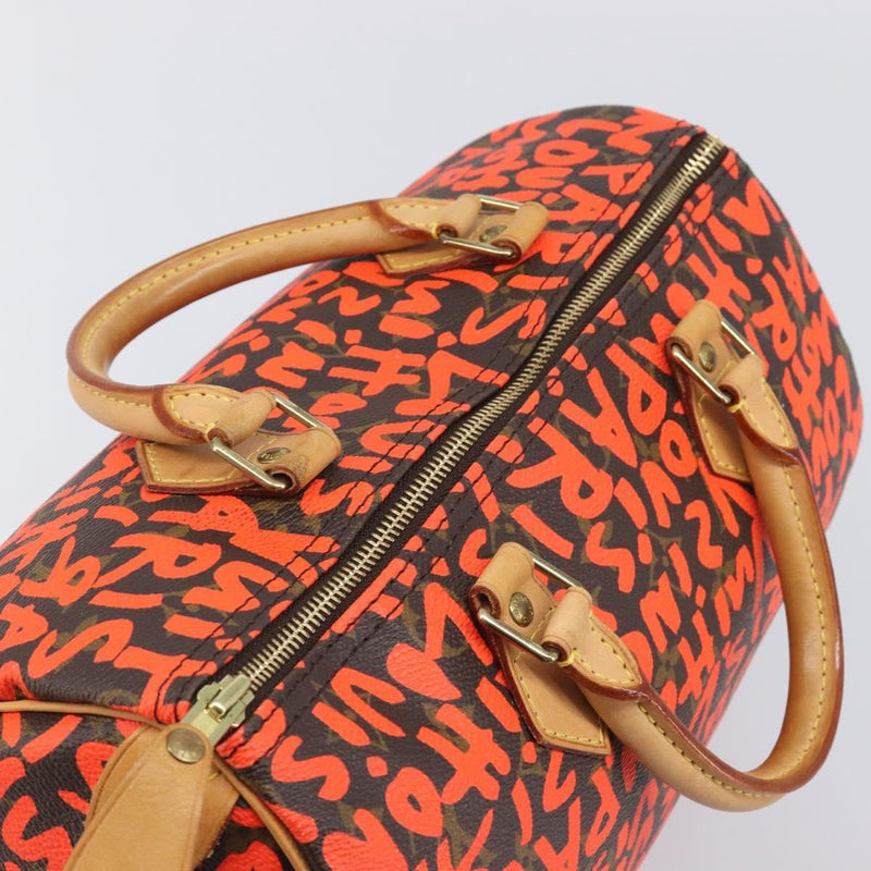 Louis Vuitton Speedy Limited Edition Monogram Graffiti Orange Canvas Bag
