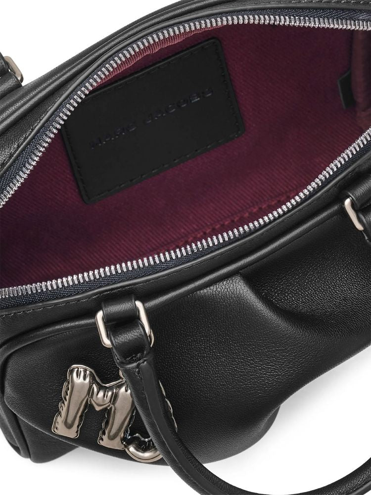 Marc Jacobs Micro Bauletto Crossbody Bag — Black Calf Leather