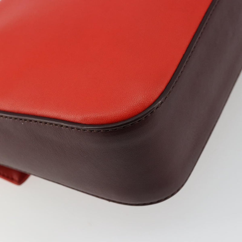 Fendi Be Baguette Flap Leather Red Bag