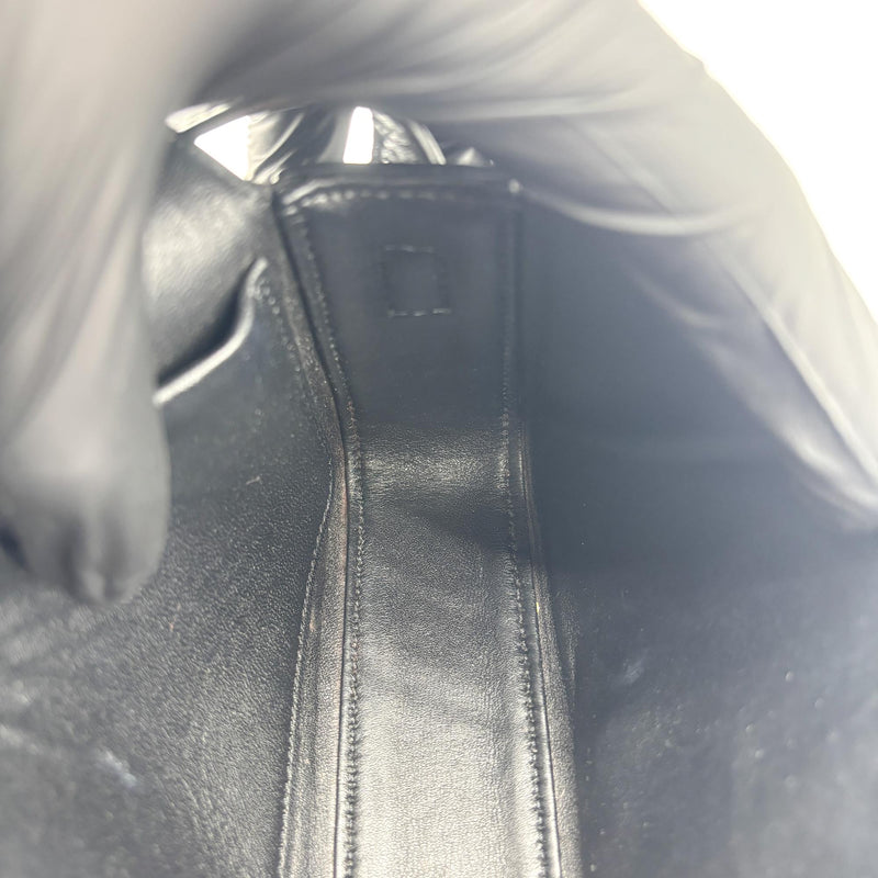 Celine Triomphe East-West Smooth Calfskin Black Leather Bag