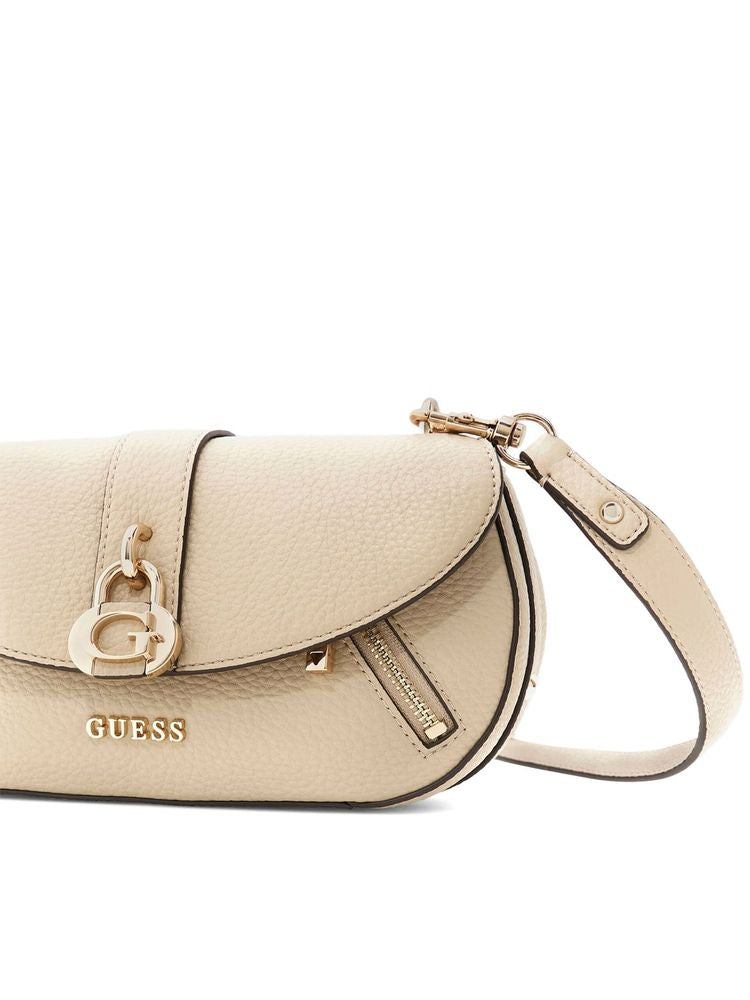 Guess Crossbody Bag — Beige Polyurethane