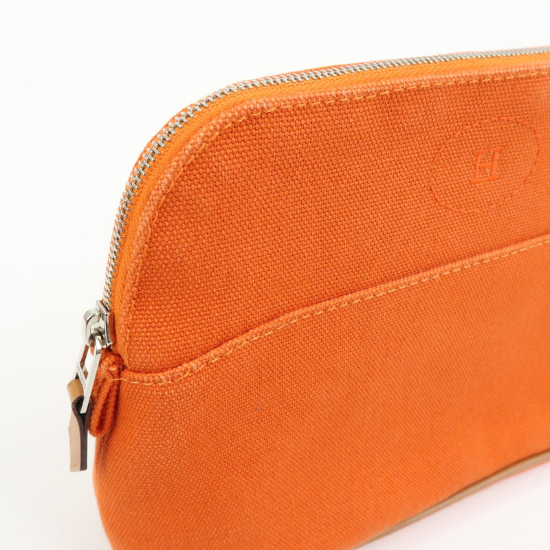Hermes Bolide Travel Canvas Orange Bag