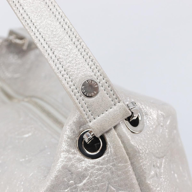 Louis Vuitton Halo Limited Edition Shimmer Monogram Embossed Leather Silver Bag