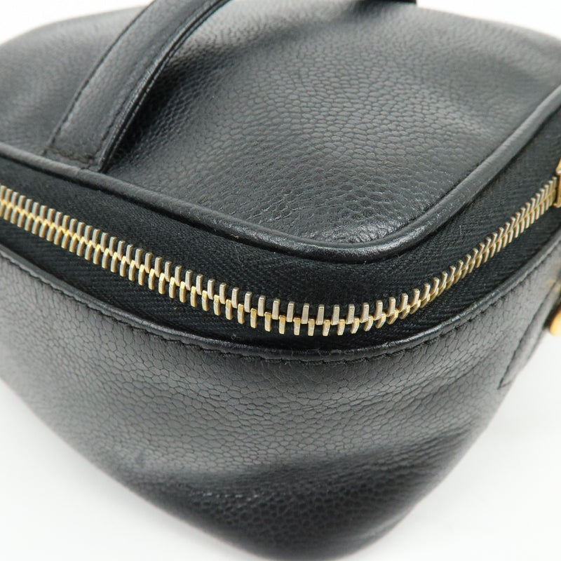 Chanel Vintage Timeless Cosmetic Case Caviar Black Leather Bag