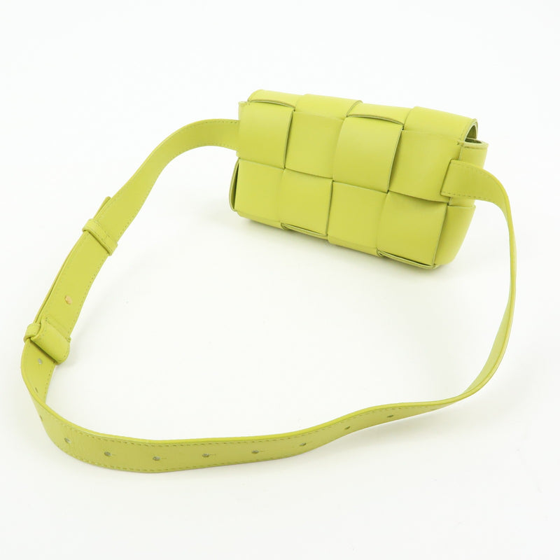 Bottega Veneta Cassette Belt Maxi Intrecciato Leather Green Bag
