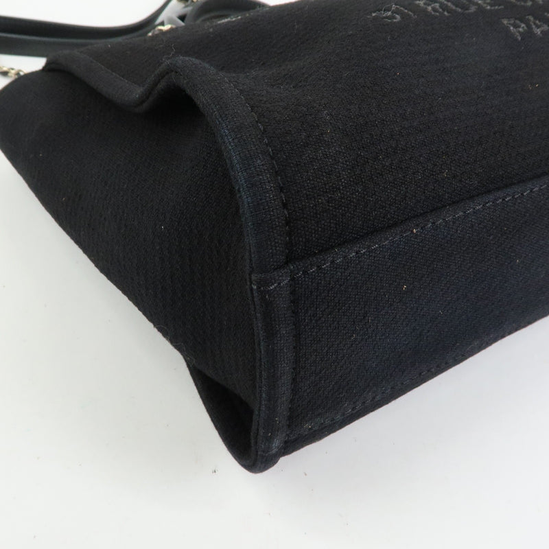 Chanel Deauville Denim Black Canvas Bag