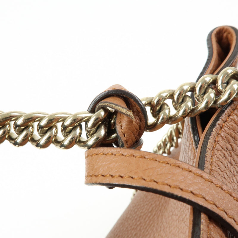 Gucci Soho Chain Strap Leather Brown Bag
