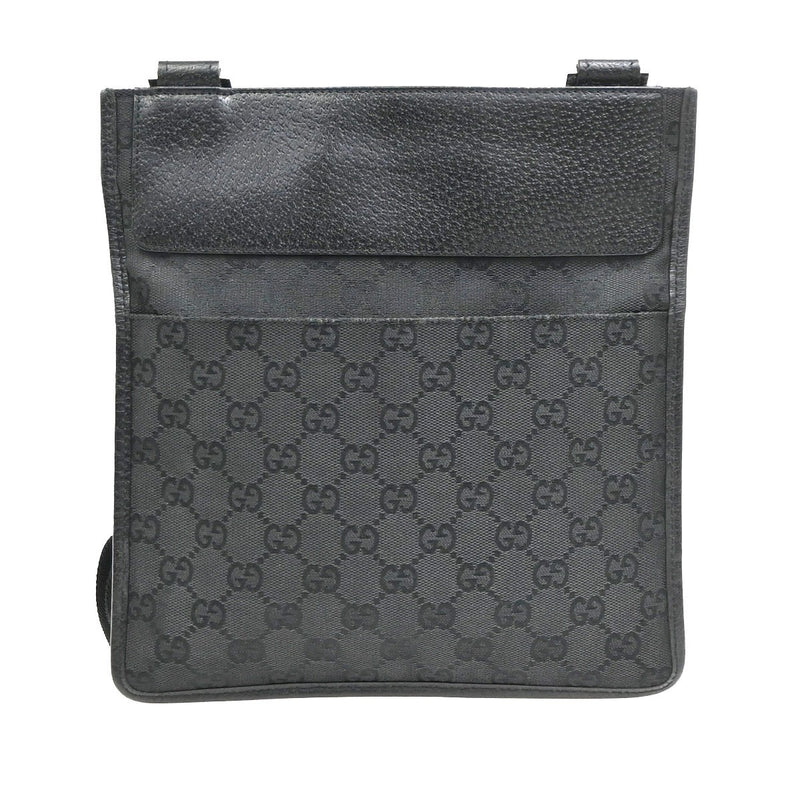 Gucci Vintage Flat Gg Canvas Black Bag