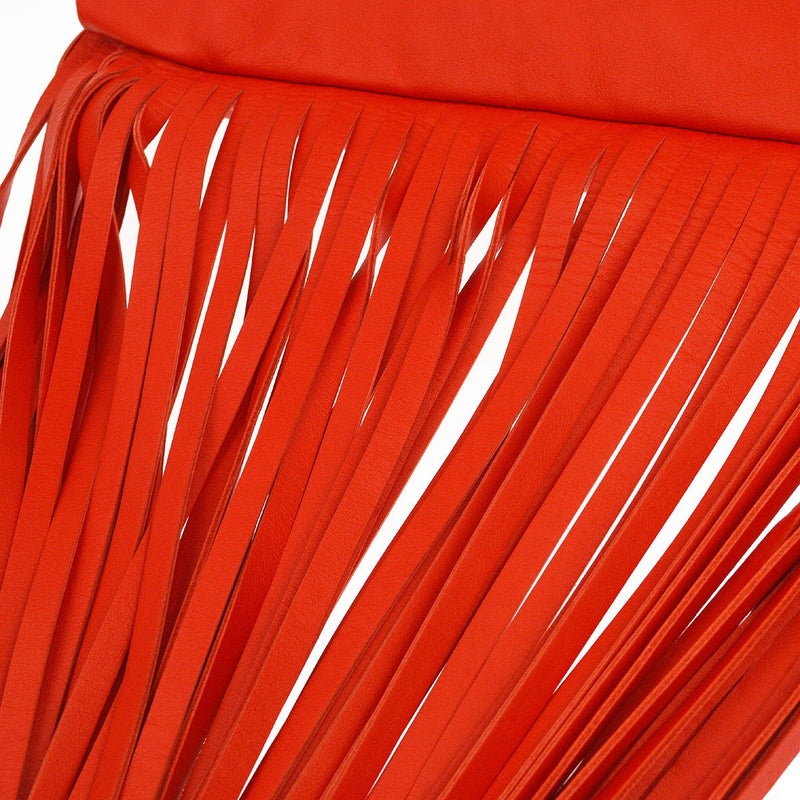 Bottega Veneta The Fringe Leather Red Bag