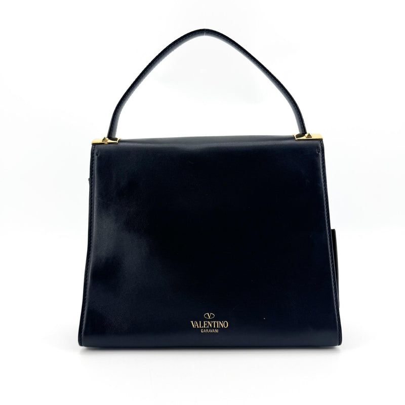 Valentino Garavani My Rockstud Satchel Leather Black