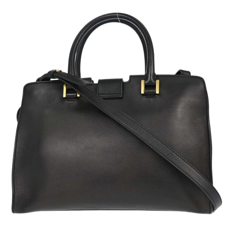 Saint Laurent Monogram Cabas Leather Black Calfskin Bag