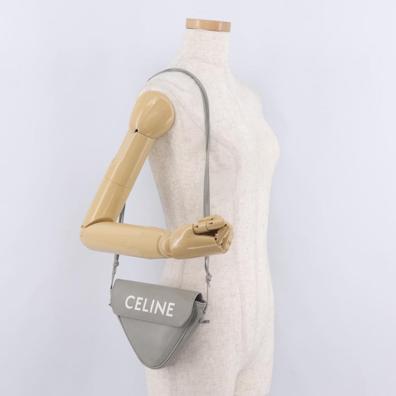 Celine Triangle Leather Gray Bag