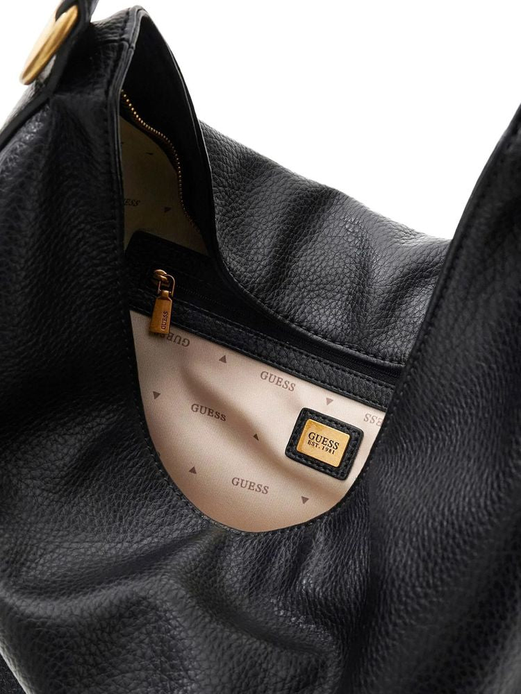 Guess Shoulder Bag — Black Polyurethane