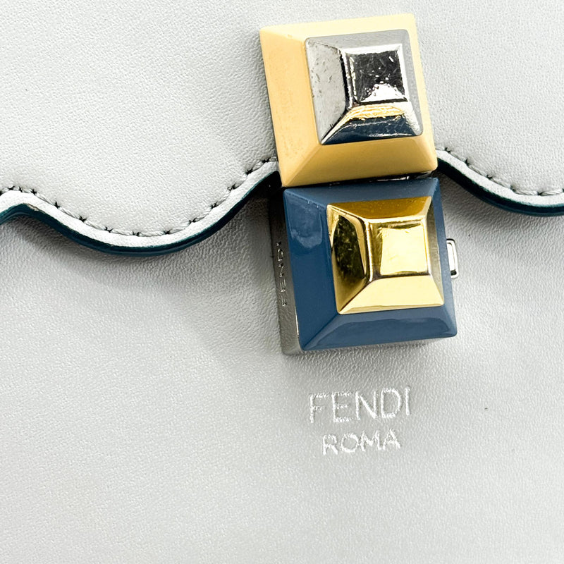 Fendi Kan I Leather Gray Bag