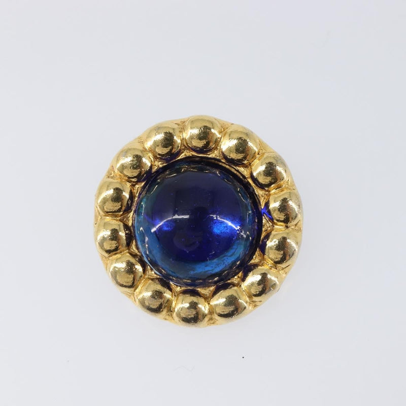 Chanel Vintage Round Clip-On Metal Gold Bijoux