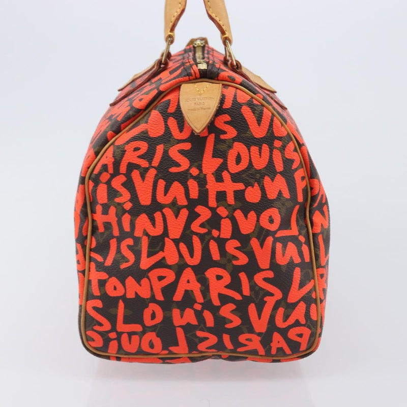 Louis Vuitton Speedy Limited Edition Monogram Graffiti Orange Canvas Bag