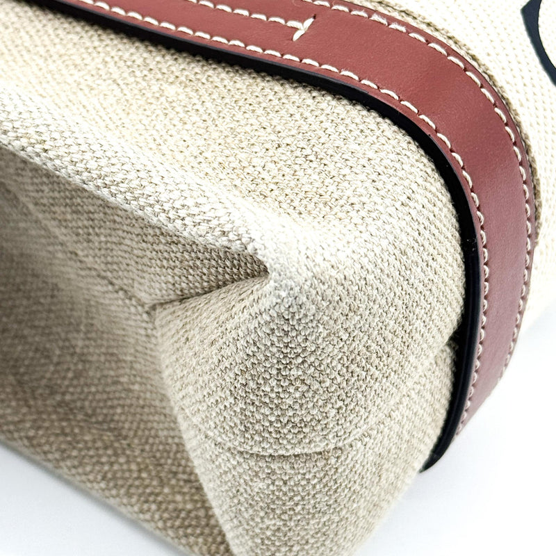 Chloe Woody Canvas With Leather Brown Bag