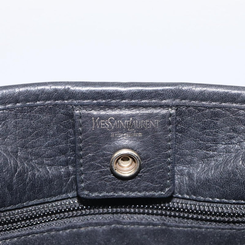 Saint Laurent Vintage Shoulder Bag Leather Black