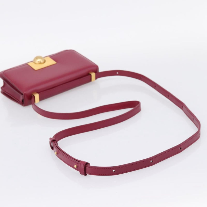 Bottega Veneta Bv Classic Smooth Calfskin Burgundy Leather Bag